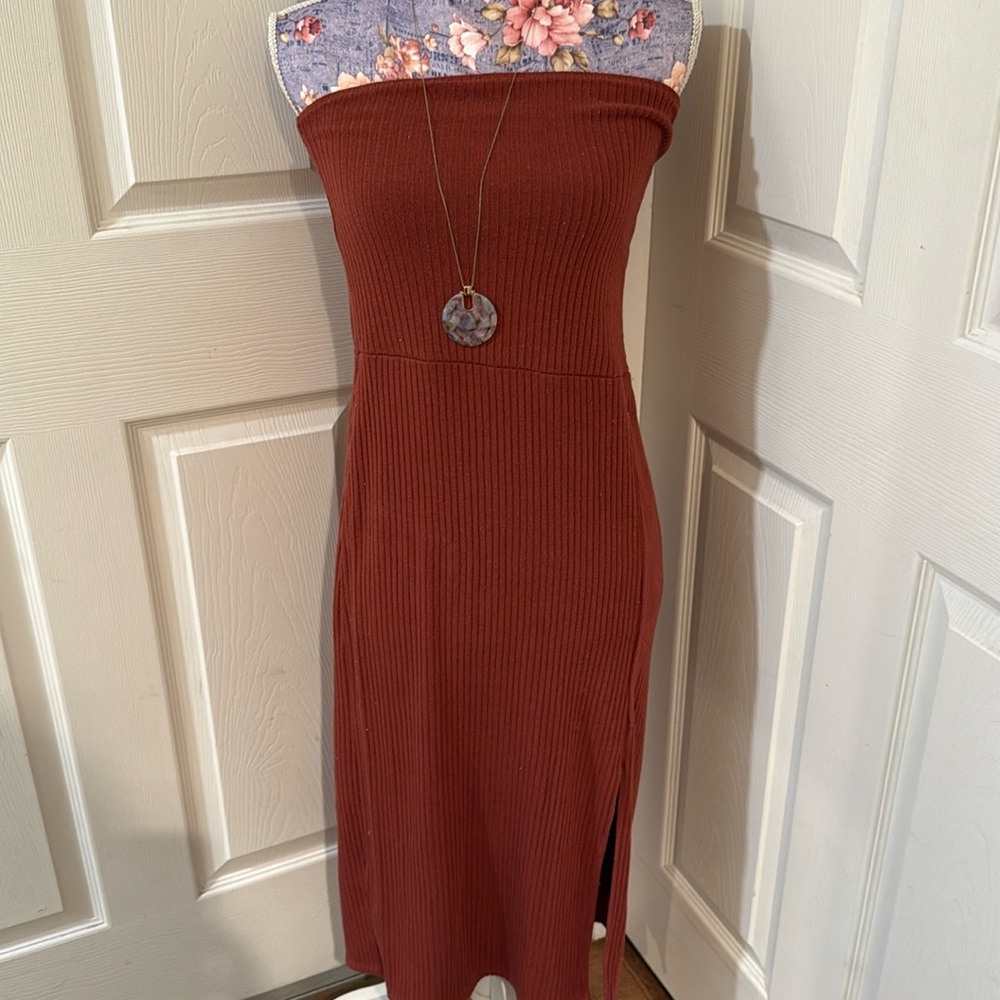 Long tube top dress from Abercrombie & Fitch
